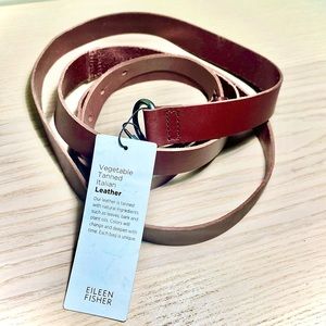 Eileen Fisher Italian Leather Wrap Belt